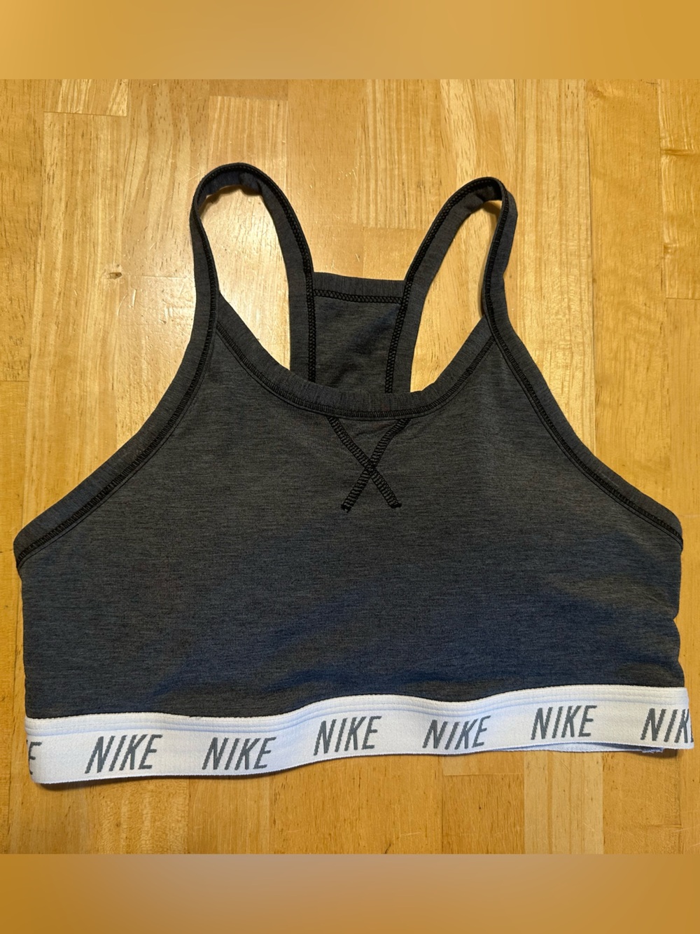 Nike Gray Sports Bra w/ White Band